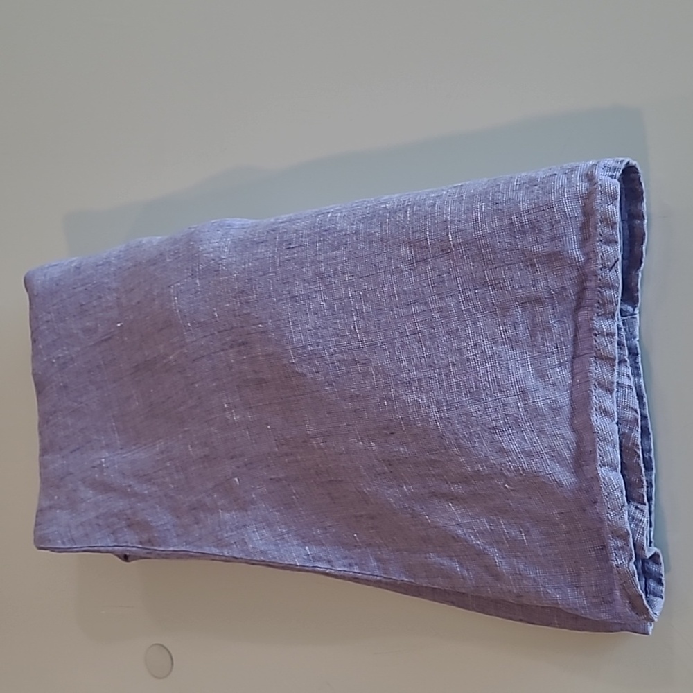 EUC FLAX Soft Lavender 100% Linen Jumper with Adjustable Straps and Pockets - Picture 13 of 13
